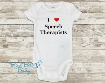 I heart speech therapists slp baby bodysuit