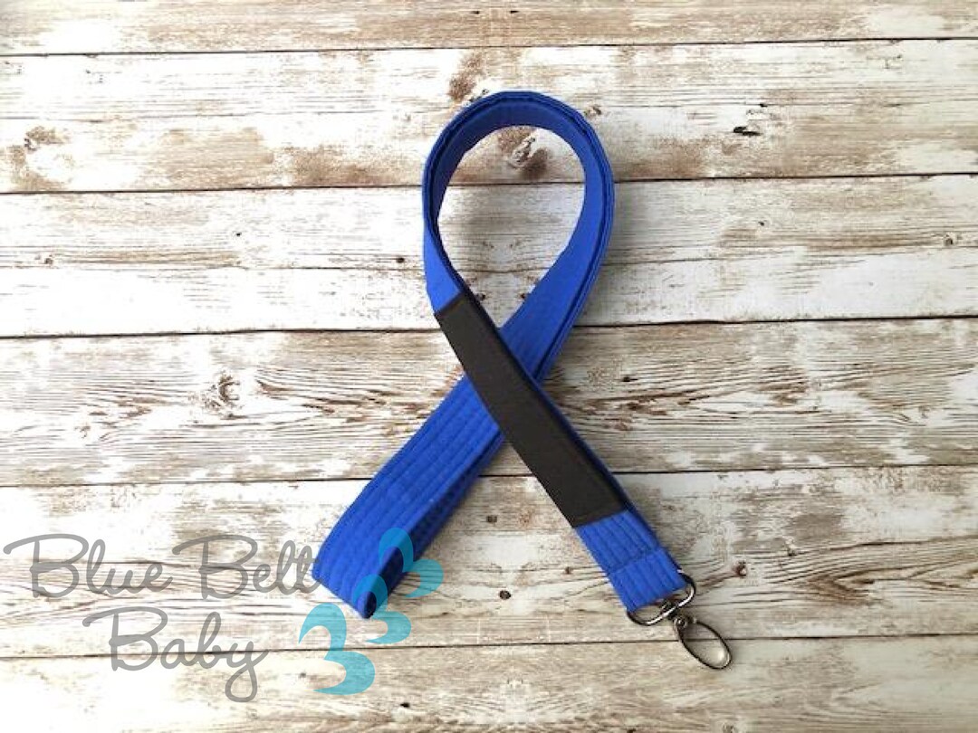 Bjj Jiu Jitsu Blue Belt Rank Lanyard Martial Arts Etsy