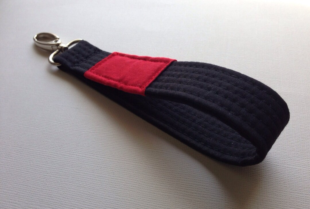 BLACK Brazilian Jiu Jitsu Belt Wrist Key Chain Fob Lanyard Etsy
