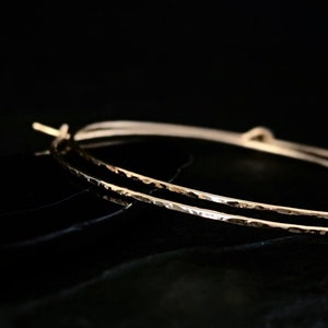 1.5&quot; Hammered Hoops | 14Kt Gold Filled Sterling Silver Textured Hoop Earrings | Rose Gold Hammered Hoop Earrings | Boho Jewelry Gift for Her