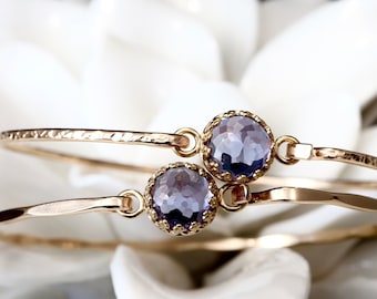 3 Ct Alexandrite Royal Clasp Bangle | June Birthstone Bracelet Jewelry | Birthday Gift for Wife, Mom | 14Kt Gold Filled  or Sterling Silver