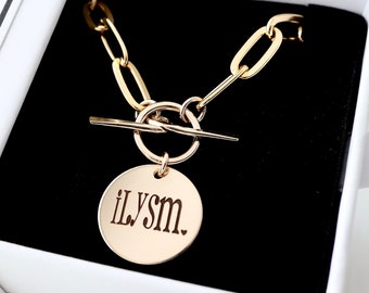 Personalized 14K GF Paperclip Chain Bracelet | Authentic 14K Gold Filled Custom Charm Bracelet Gift for Him or Her | Handmade Jewelry Gift