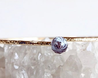 Brazalete con cierre de orbe de alejandrita de 2 quilates / Brazalete con gancho de piedra natal de junio / Regalo de alejandrita chapado en oro de 14 quilates o plata de ley