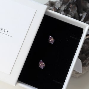 3 Ct Alexandrite Geo Studs June Birthstone Gift for Her Dainty 14Kt Gold Filled or Sterling Silver Lab Alexandrite Unisex Earrings image 2