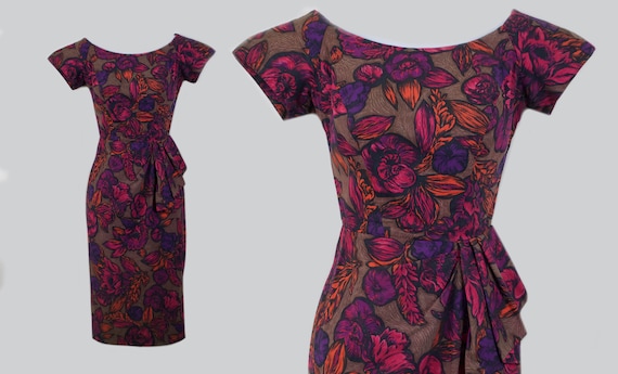 Kamehameha Sarong Hawaiian Dress / vintage 1950s T