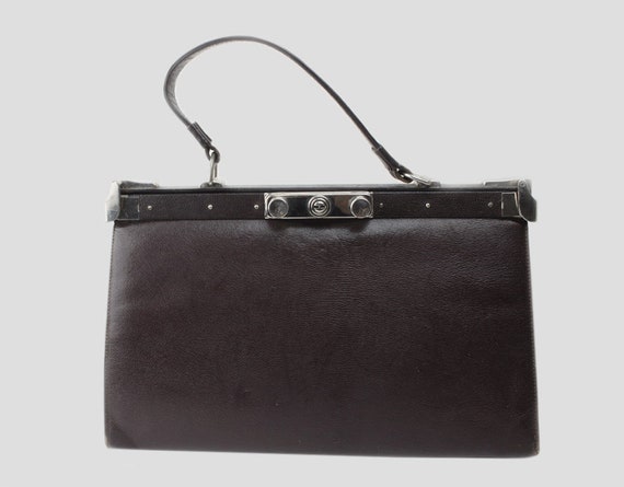 English Moroccan Leather 1950s/60s Dark Brown "Kel