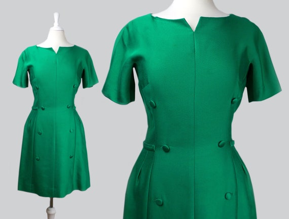 Vintage 1960s Kelly Green A-line Dress / 60s Green Mod Party | Etsy