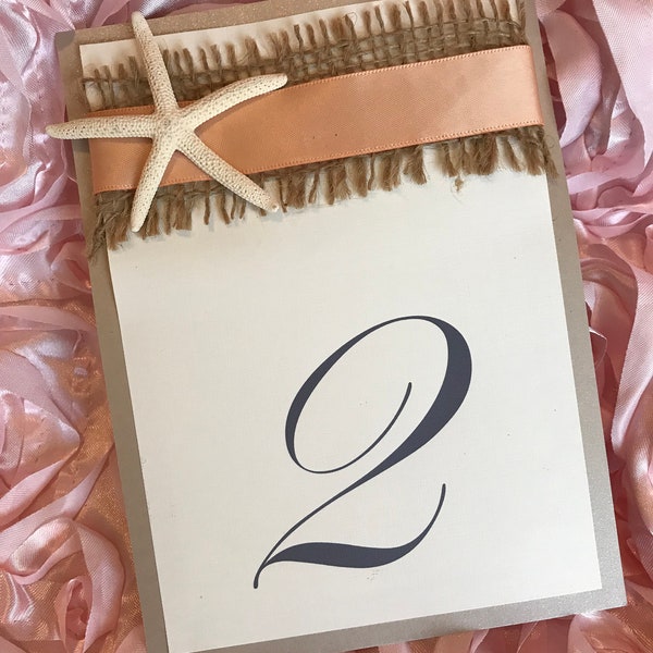 Beach Table Numbers Etsy