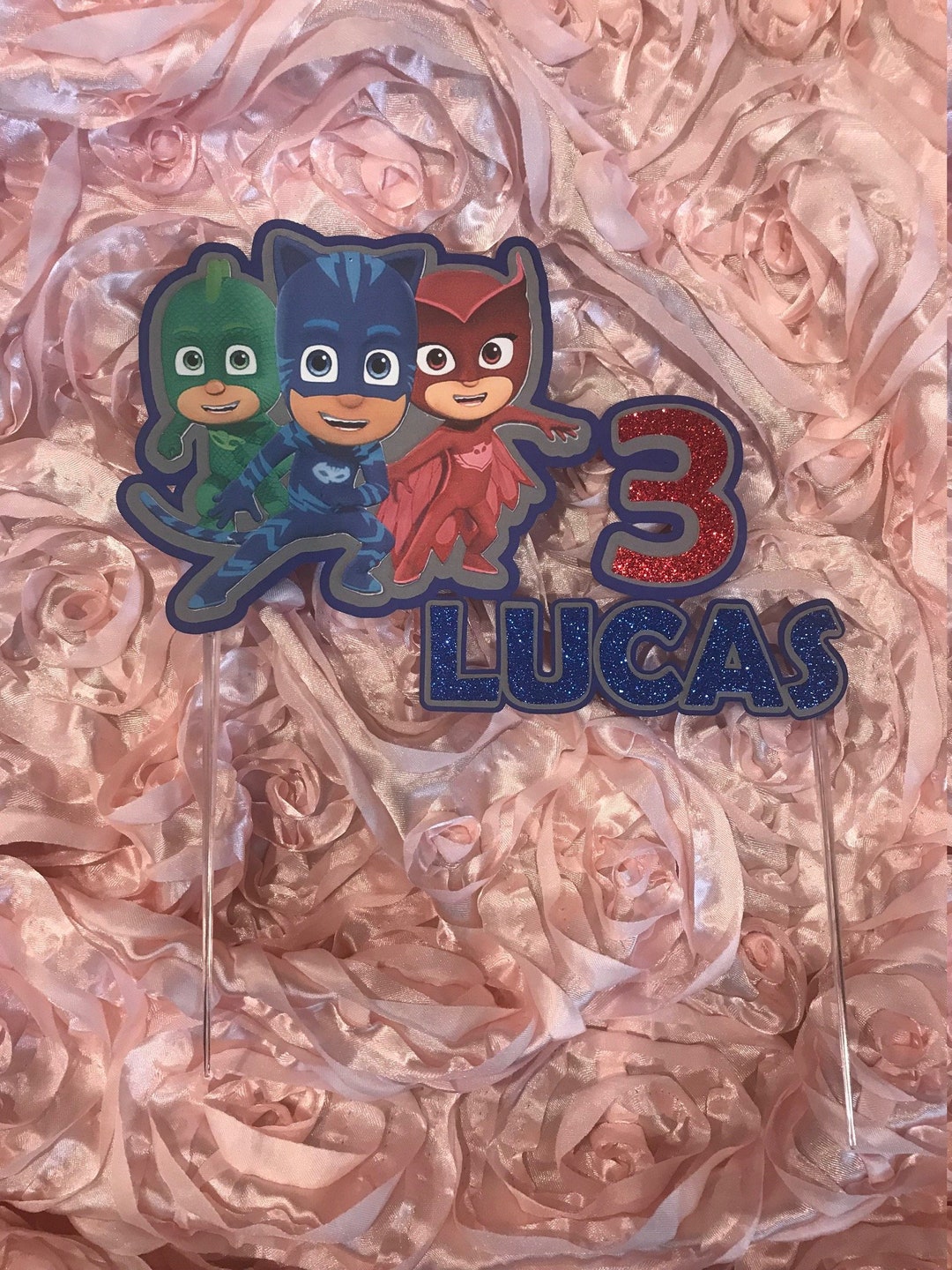 PJ Masks Cake Topper Pj Masks Birthday Cake Topper Pj Masks Etsy