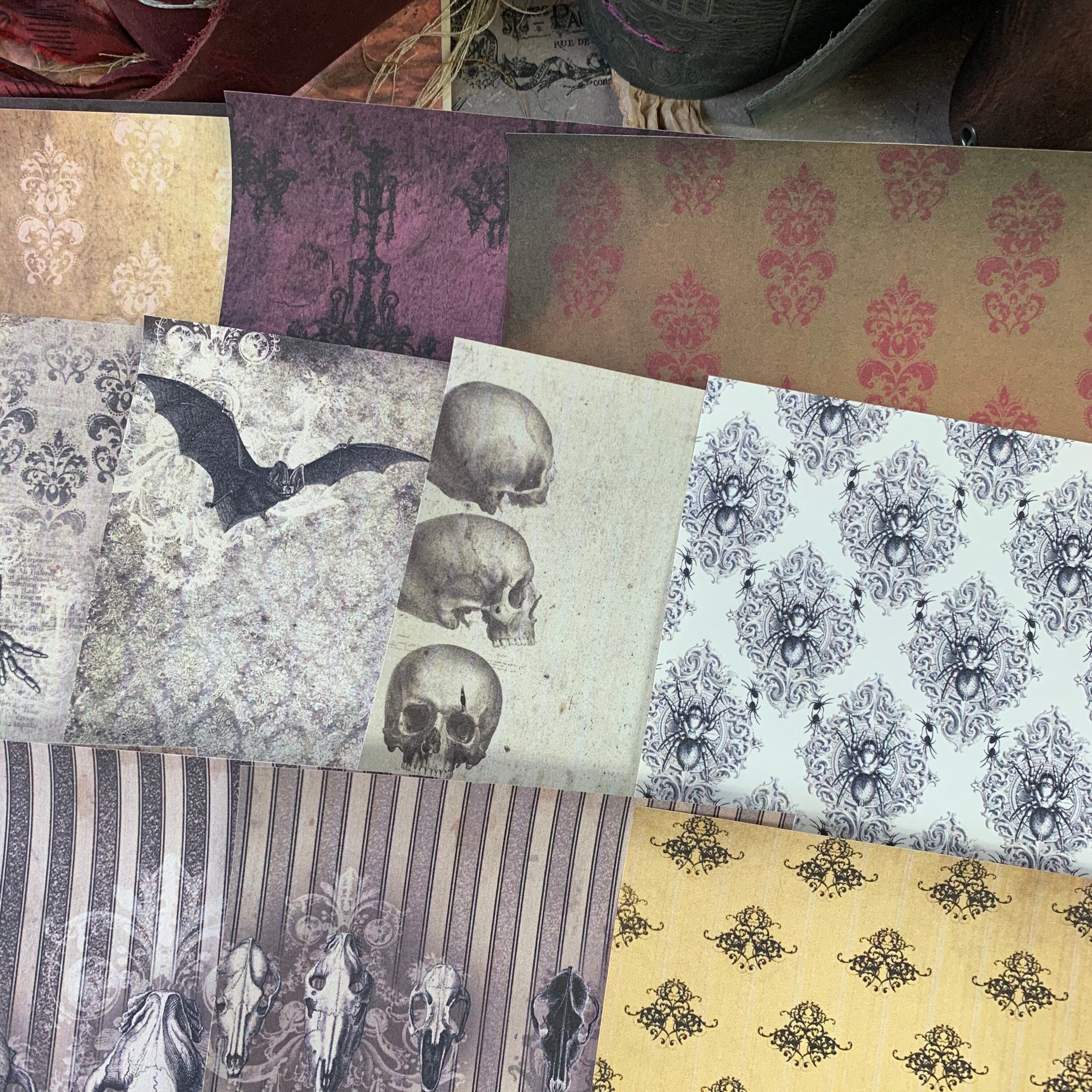 Gothic Stationery Set, Writing Papers, Journal Cards, Set of 14 ...