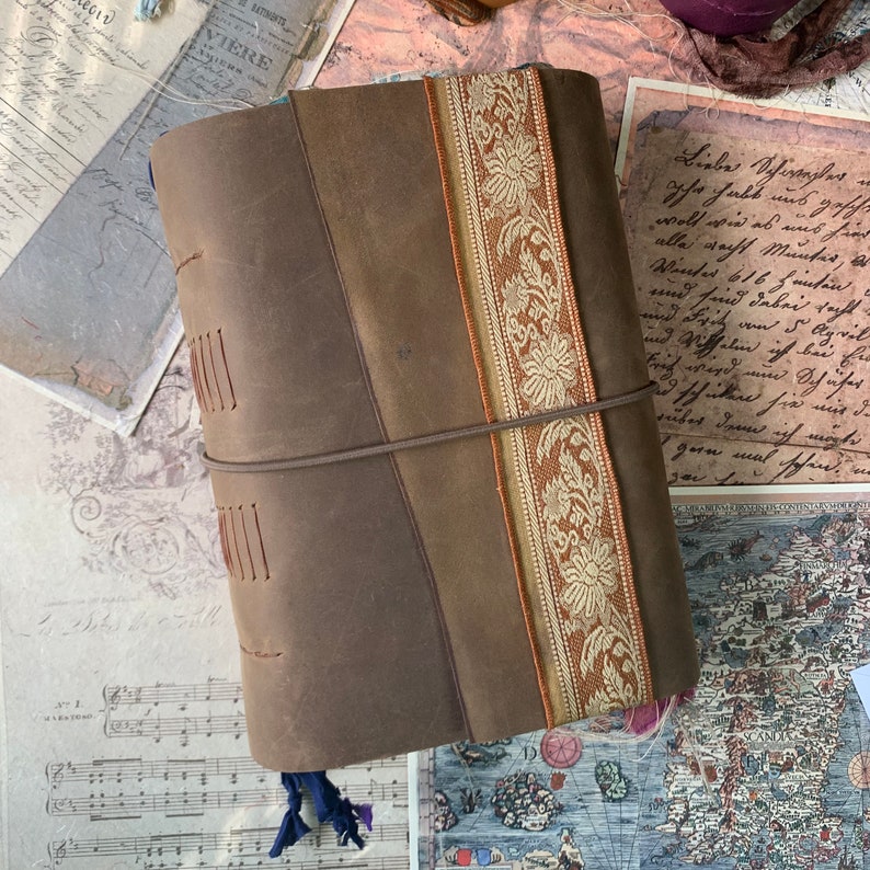 Leather Handmade Junk Journal Artist Journal Book of Etsy