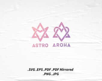 ASTRO x AROHA Logo Tshirt Slogan SVG Png Eps Pdf Vector Cutting Cut File for Cricut Cameo Silhouette