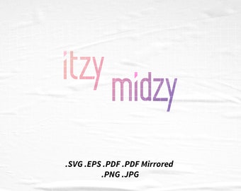 Itzy x Midzy Logo SVG Png Eps Pdf Vector Cutting File for Cricut Cameo Silhouette