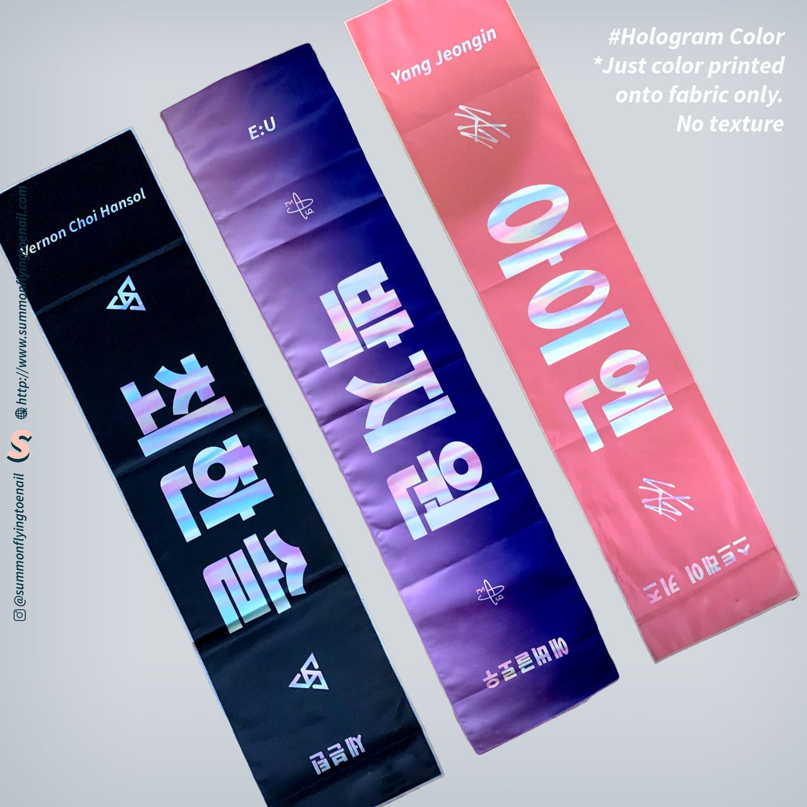 85x20cm Custom Kpop Cheering Fabric Slogan print Version Etsy