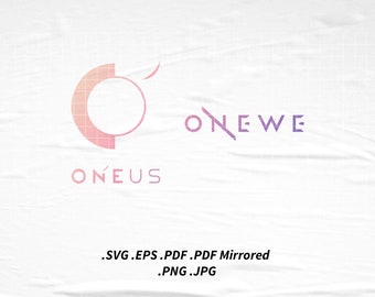 ONEUS ONEWE Logo Tshirt SVG Png Eps Pdf Vector Cutting Cut File for Cricut Cameo Silhouette
