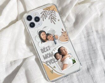 Personalized Photo Clear Phone Case, Custom Mother's Day Present, Gifts for Mom, Best Mom Ever, Case for iPhone 11 12 13 14 15