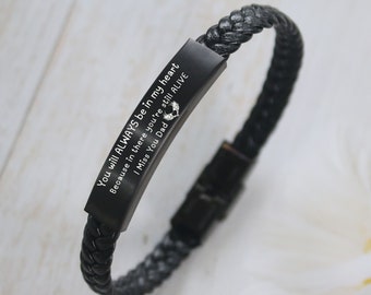 Personalized Memorial Bracelet, In Loving Memory of Dad
