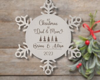 First Christmas Ornament, New Dad Mom Big Sister Brother Ornament, Personalized Ornaments, Family Christmas Gifts, New Parents Gifts