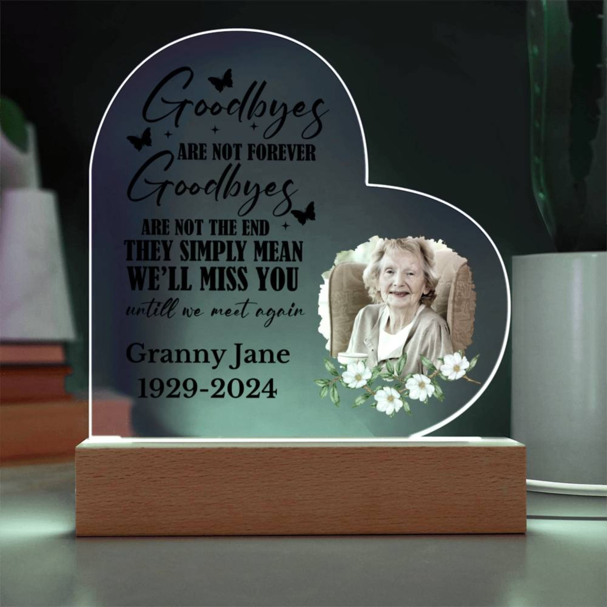 Personalized Memorial Photo Acrylic Plaque - Memorial Gift Idea for Family - In Loving Memory main image 0