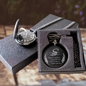 Custom Name Valentine's Gift for Boyfriend, Meaningful Gift for Husband, Gifts for First Valentine's, Personalized Pocket Watch for Men image 3