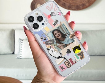 Custom Photo Phone Case, Your Own Photo Phone Case, Gift for Cat Lover, Clear Case for iPhone, Aesthetic iPhone Phone Cover