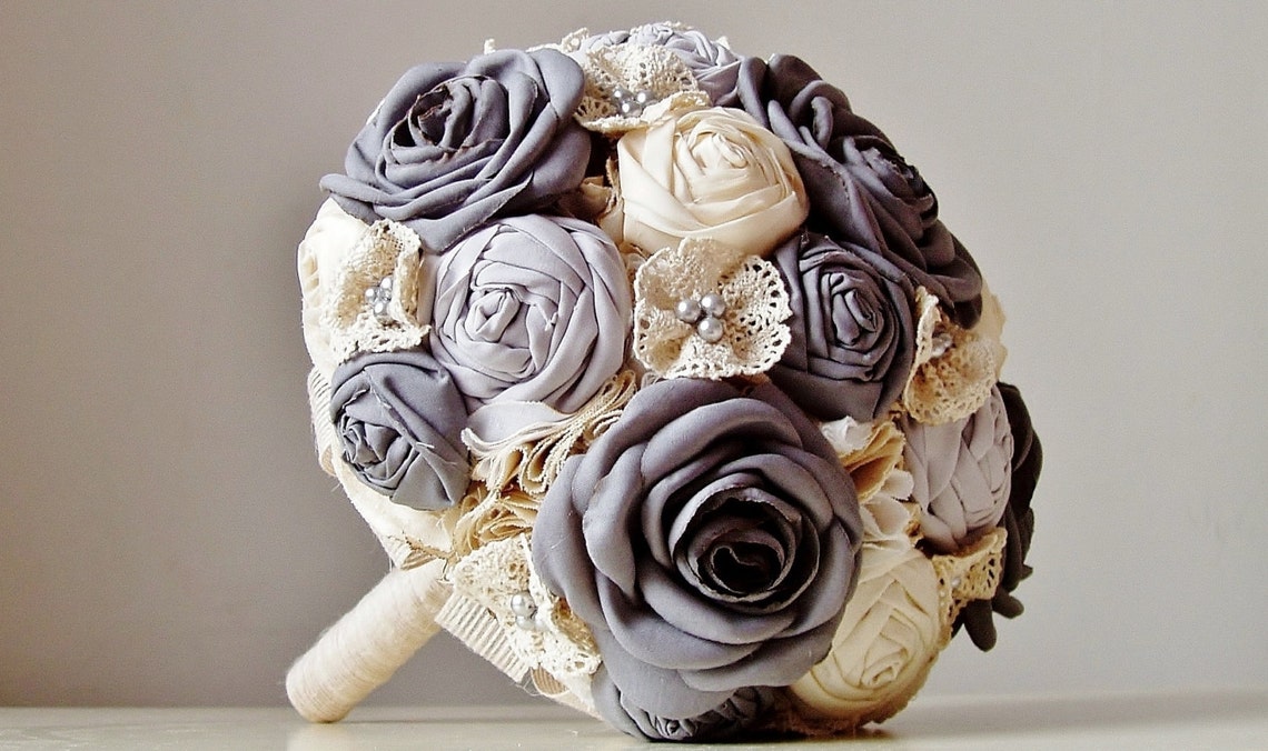 Fabric Bouquet Fabric Wedding Bouquet Weddings Vintage Etsy