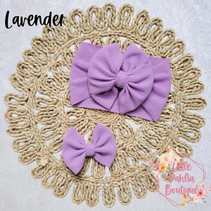 Lavender Bow | Purple Bow | Standup Headwrap | Bow Clip | Big Bow | Nylon Headband | Solid Bow