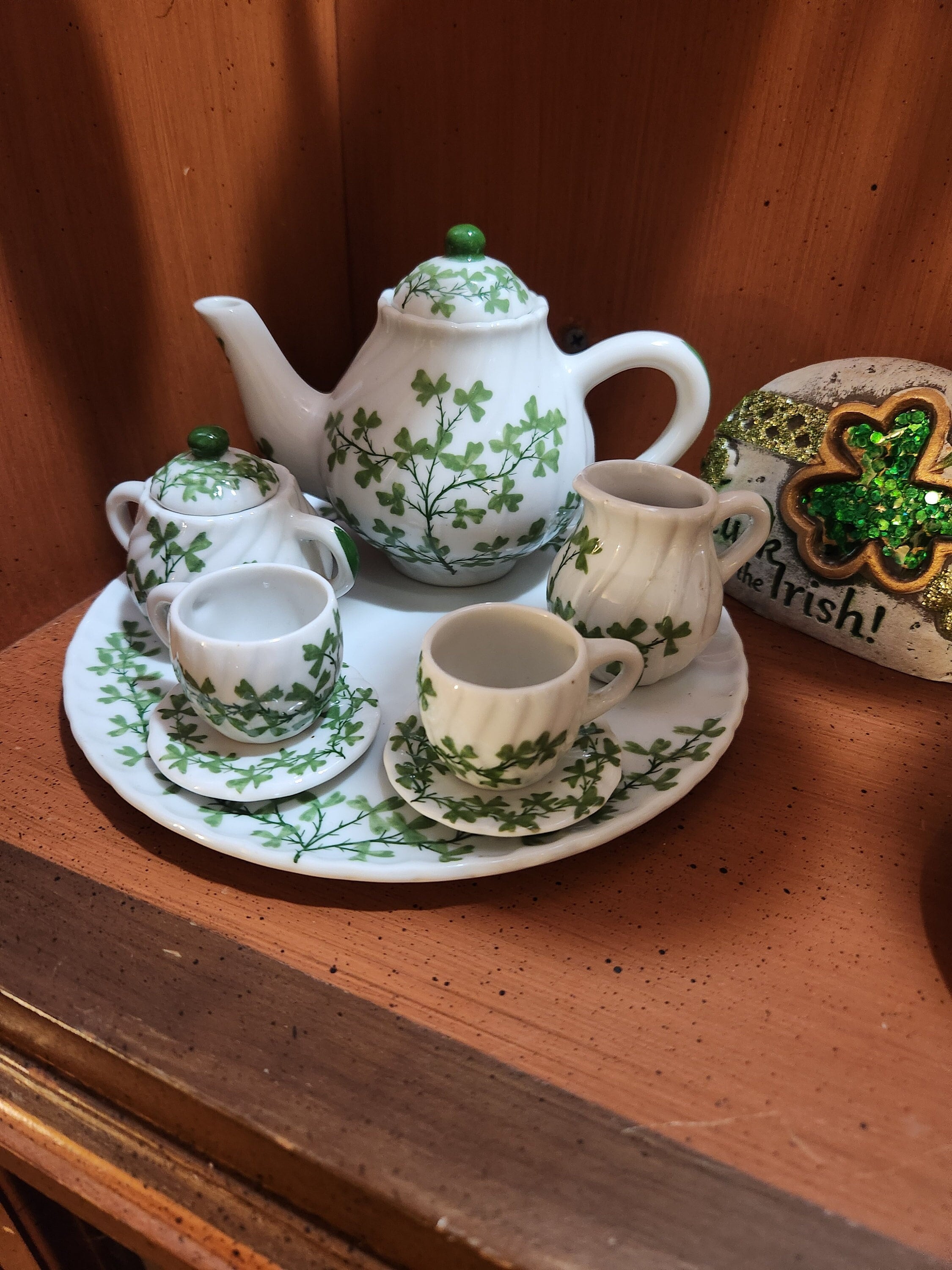 【 Cooper Bros 】クローバーのティーセット 3点 Clover Miniature Tea Set - Etsy