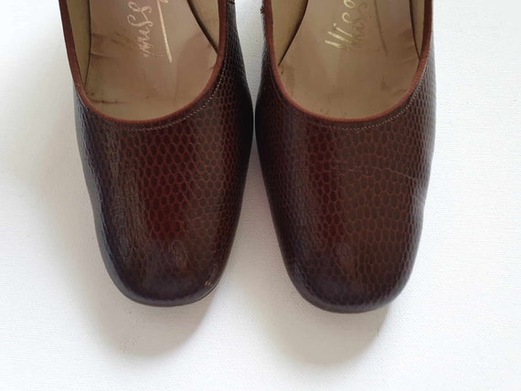 1960s Faux Lizard, Leather Shoes, Pumps, by Miss … - image 6