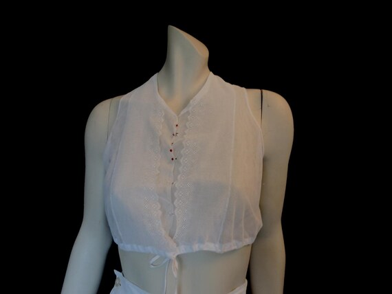Antique Edwardian Net Lace Chemisette or Cropped N