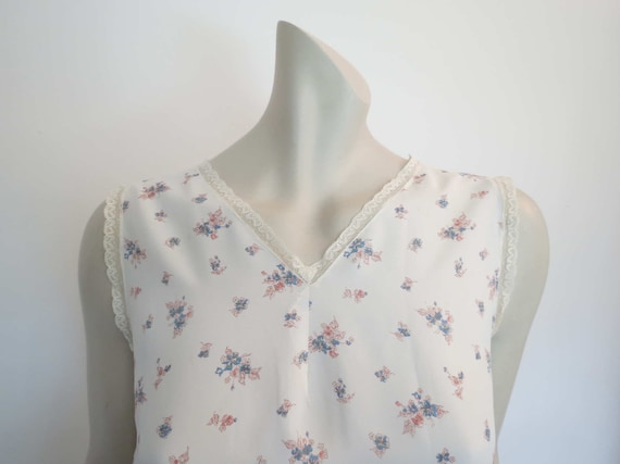 1940s Floral Maternity, Nursing, Nightgown - Bust… - image 2