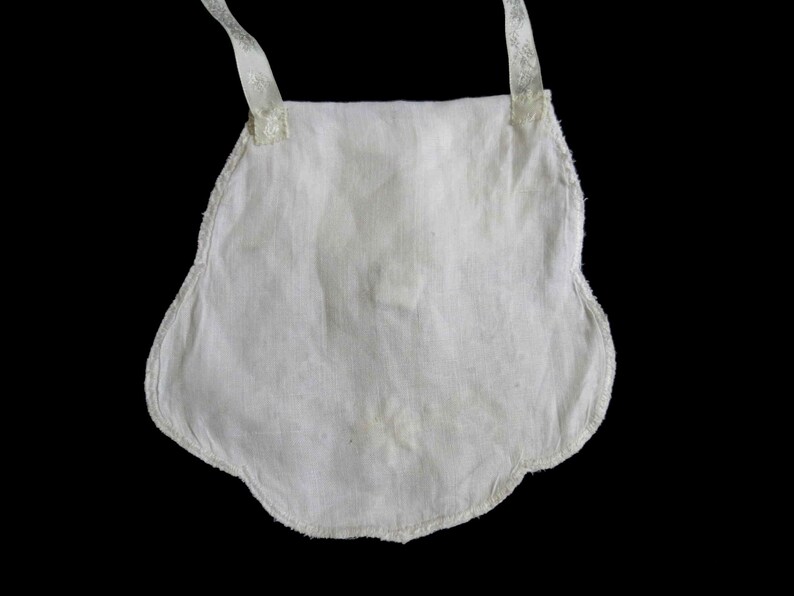 Antique Embroidered Linen Purse