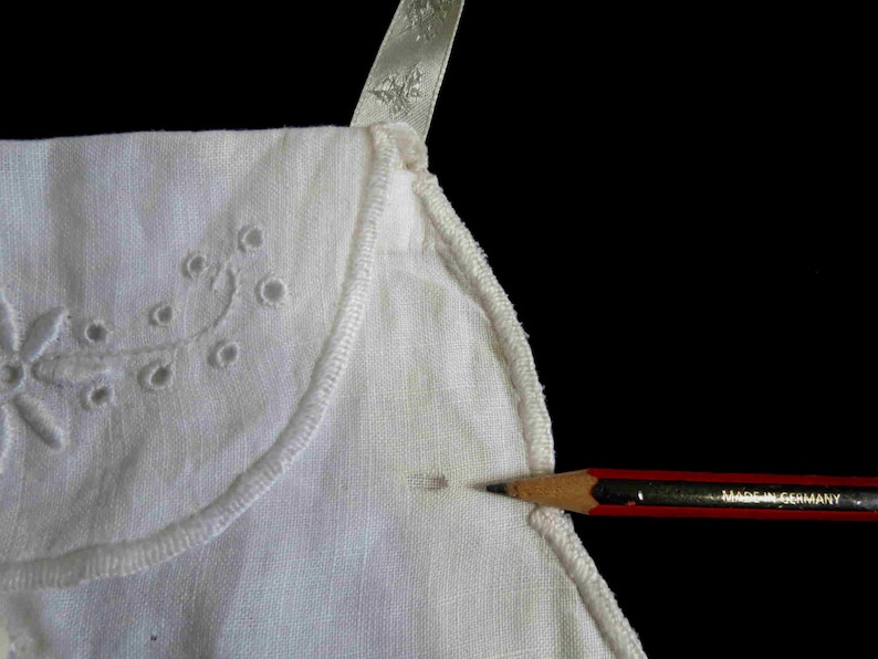 Antique Embroidered Linen Purse
