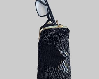 Black Beaded Spectacles Purse