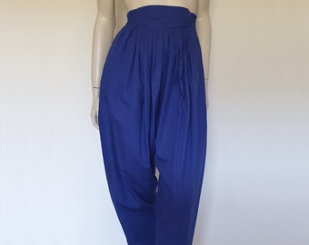 1980s Royal Blue Baggy Pants - New Old Stock