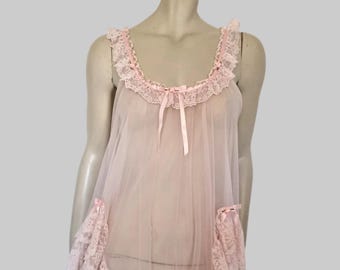 Lacy Pink Babydoll by The Lingerie Company - M