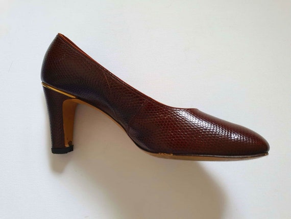 1960s Faux Lizard, Leather Shoes, Pumps, by Miss … - image 5