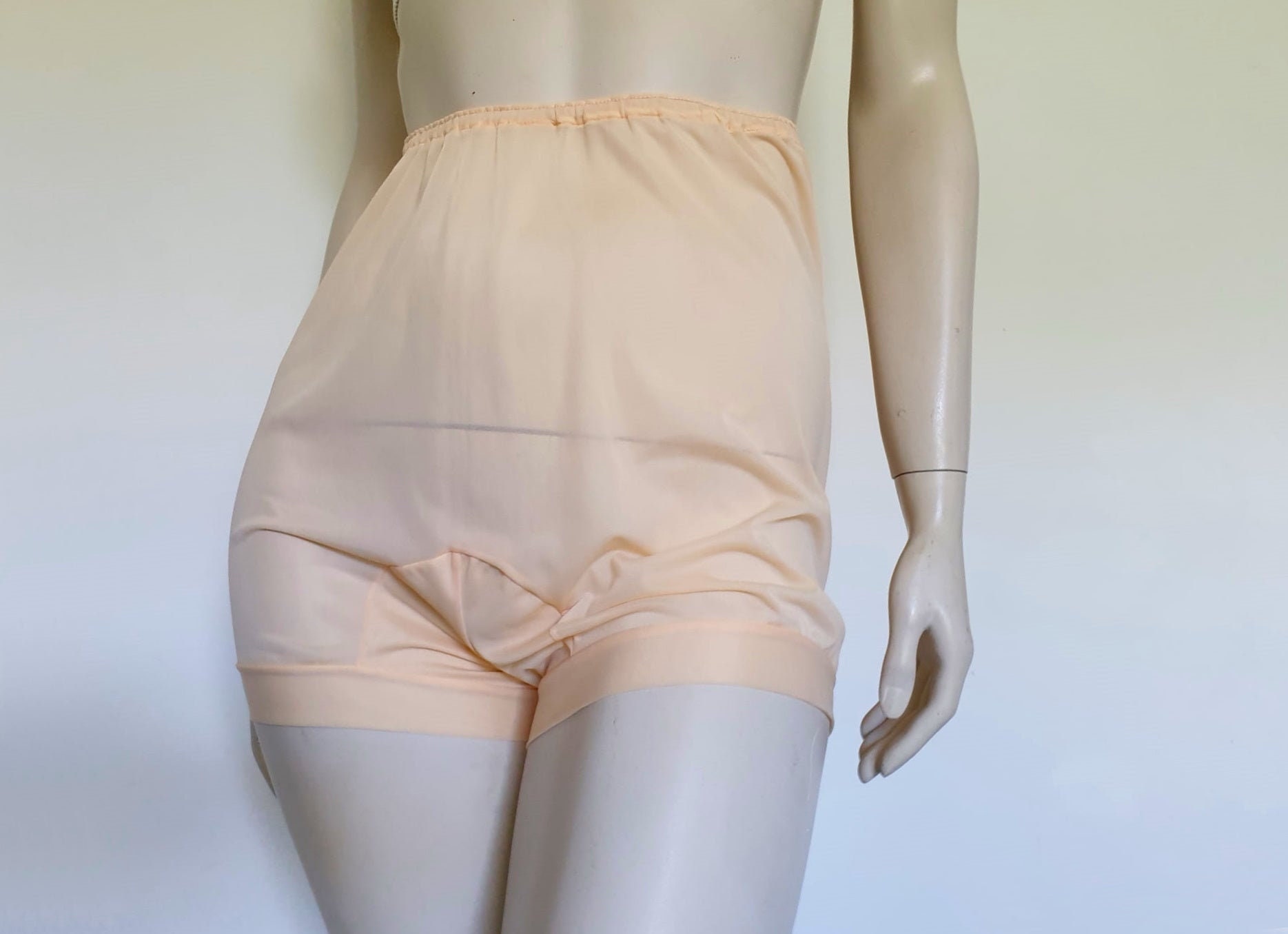 Vintage NOS Kmart Soft Pink Floral High Cut Panties Size 8