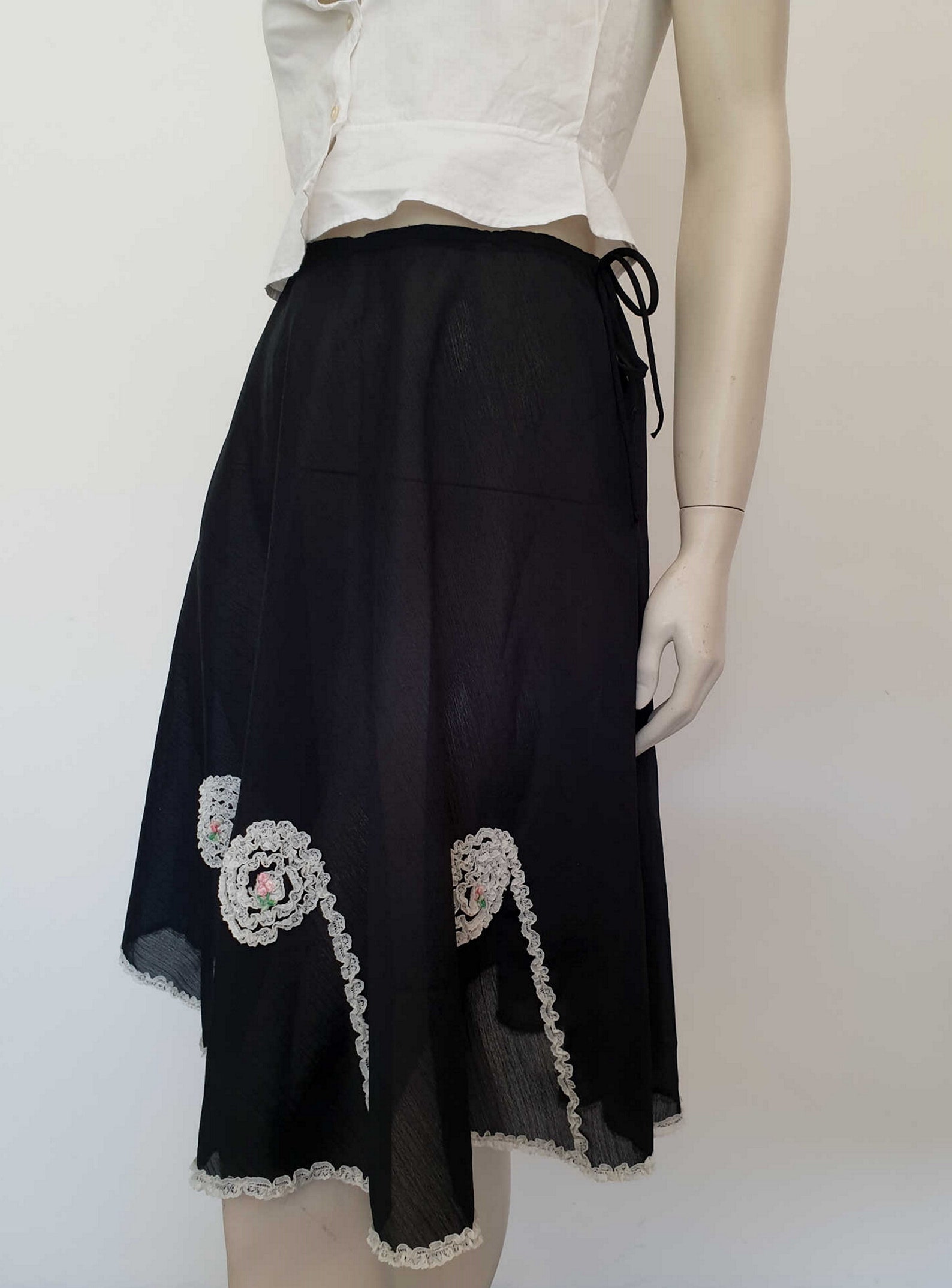 black petticoat skirt