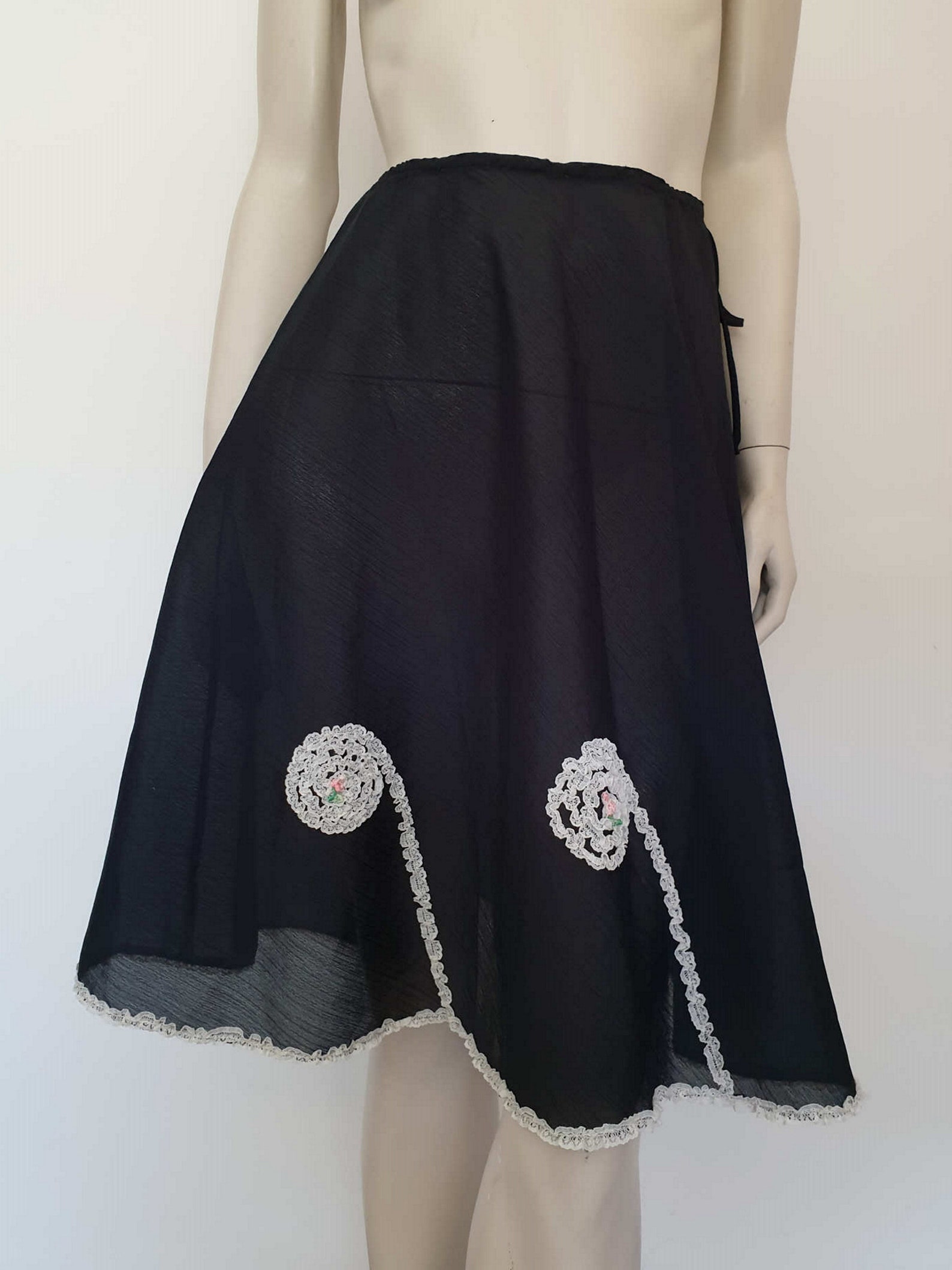 black petticoat skirt