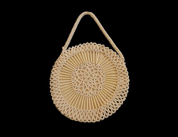 1930s Czech Circular Beaded Evening Purse