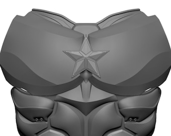 Captain America Rüstung für Brust und Magen - Cosplay STL 3D Print Datei