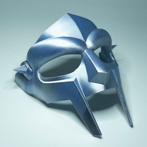 Metallic Doom MF Maske Silber, schwarz oder roh 3D gedruckt