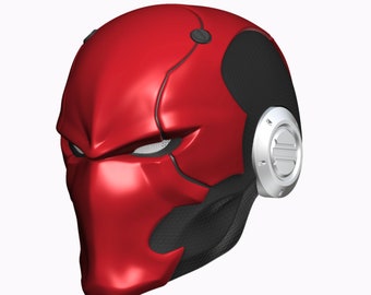 Red Ronin Red Hood Helmet Cosplay Mask STL file 3D print