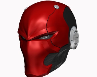 Máscara de disfraz de cosplay con casco Ronin de Capucha Roja, versión de borde duro, archivo STL de impresión 3D