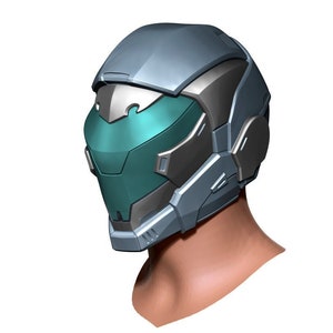 Sci fi helmet Cosplay Mask STL file 3D print