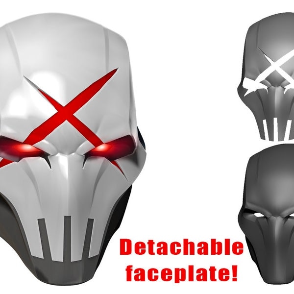 Cosplay Mask Super hero Costume Red X Helmet  STL file 3D print