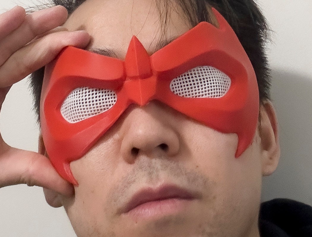 Robin With DETACHABLE eye mesh, various colours, Cosplay Costume Halloween Domino Mask 3D print