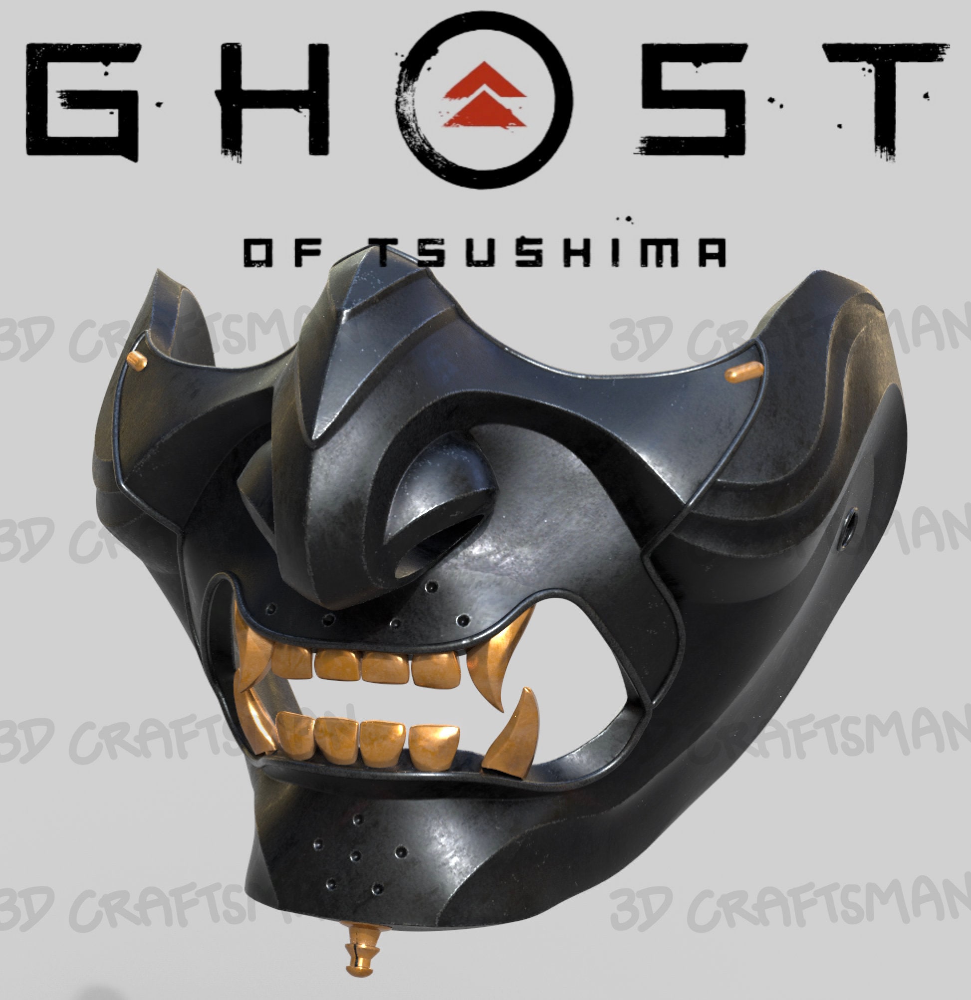 GHOST OF TSUSHIMA Ghost Mask Fan Art Cosplay Mask 3D Print Etsy Australia