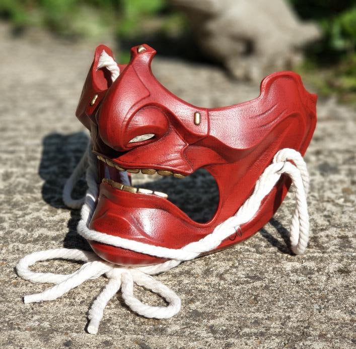 フ*ウ様 リースサムライ　パーツ GHOST OF TSUSHIMA - サムライ一族のマスク ファンアート コスプレ 3D